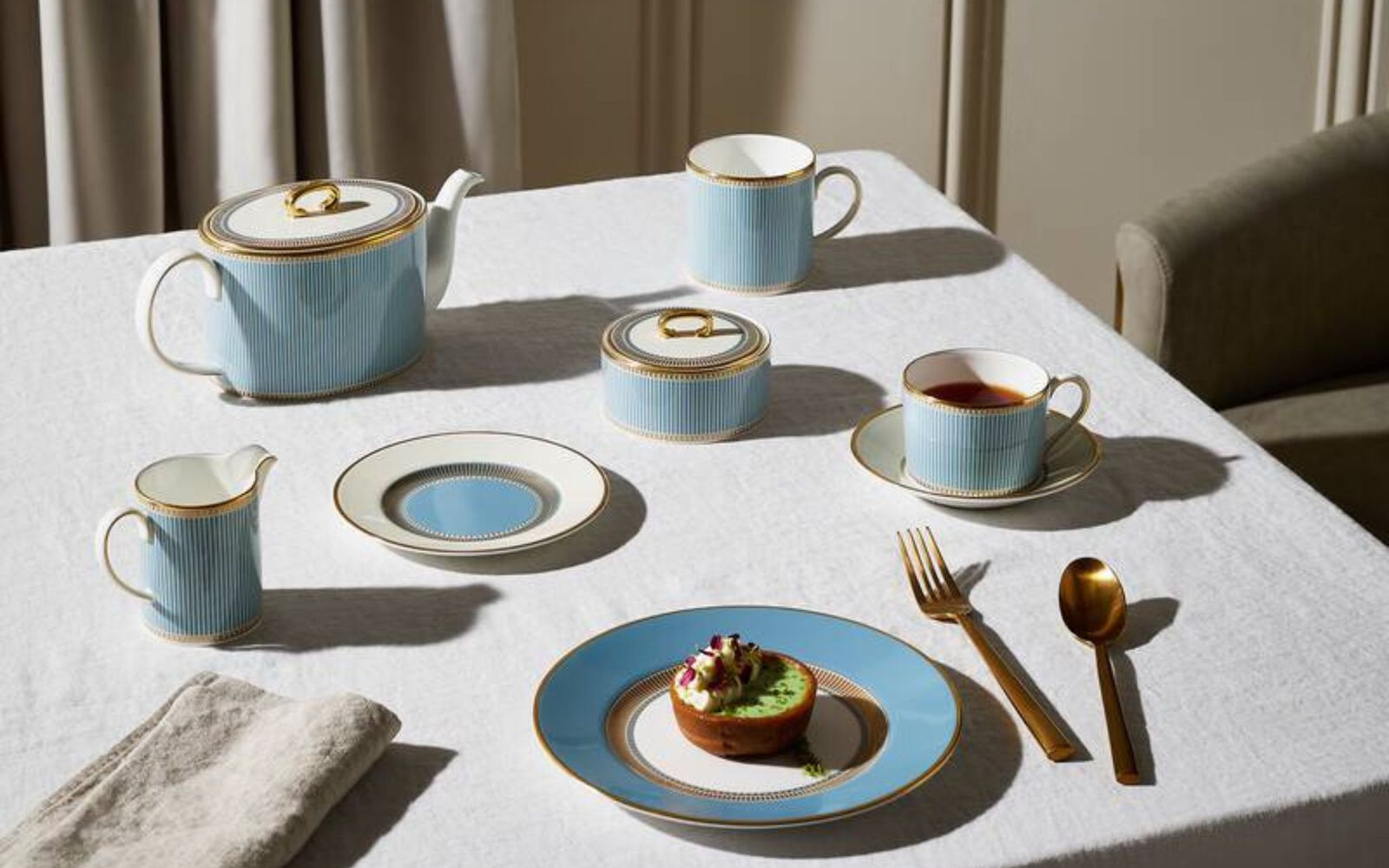 Blåt stel fra Wedgwood